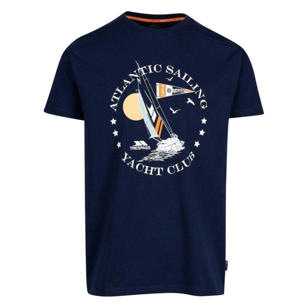 Trespass Mens Cedarf Lettering Crew Neck / Navy